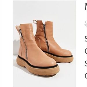 Free people Mara zip moto boots - tan